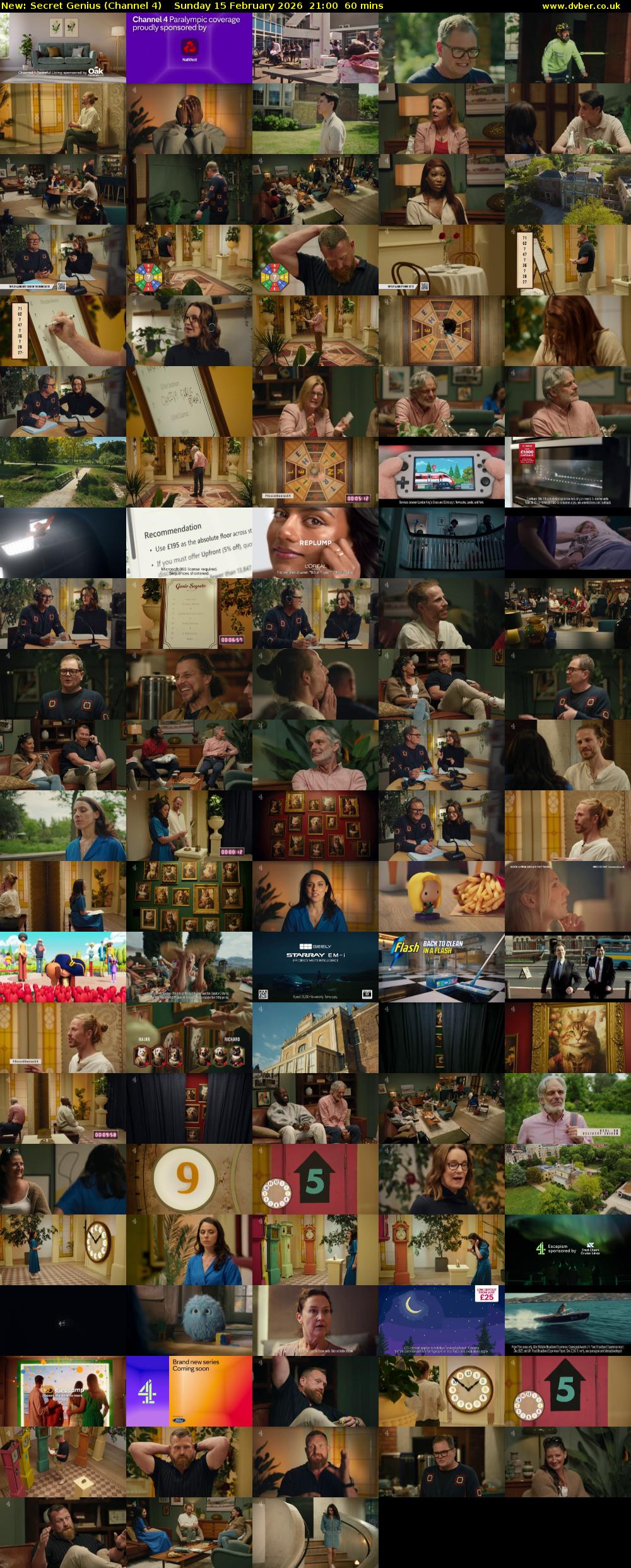 Secret Genius (Channel 4) Sunday 15 February 2026 21:00 - 22:00