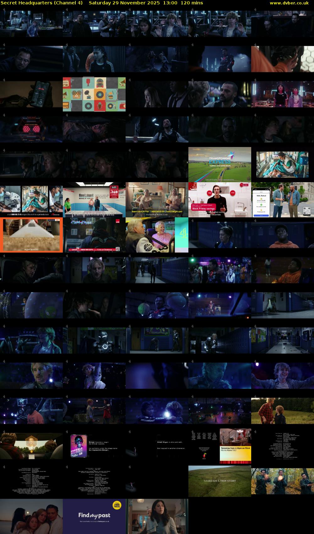 Secret Headquarters (Channel 4) Saturday 29 November 2025 13:00 - 15:00