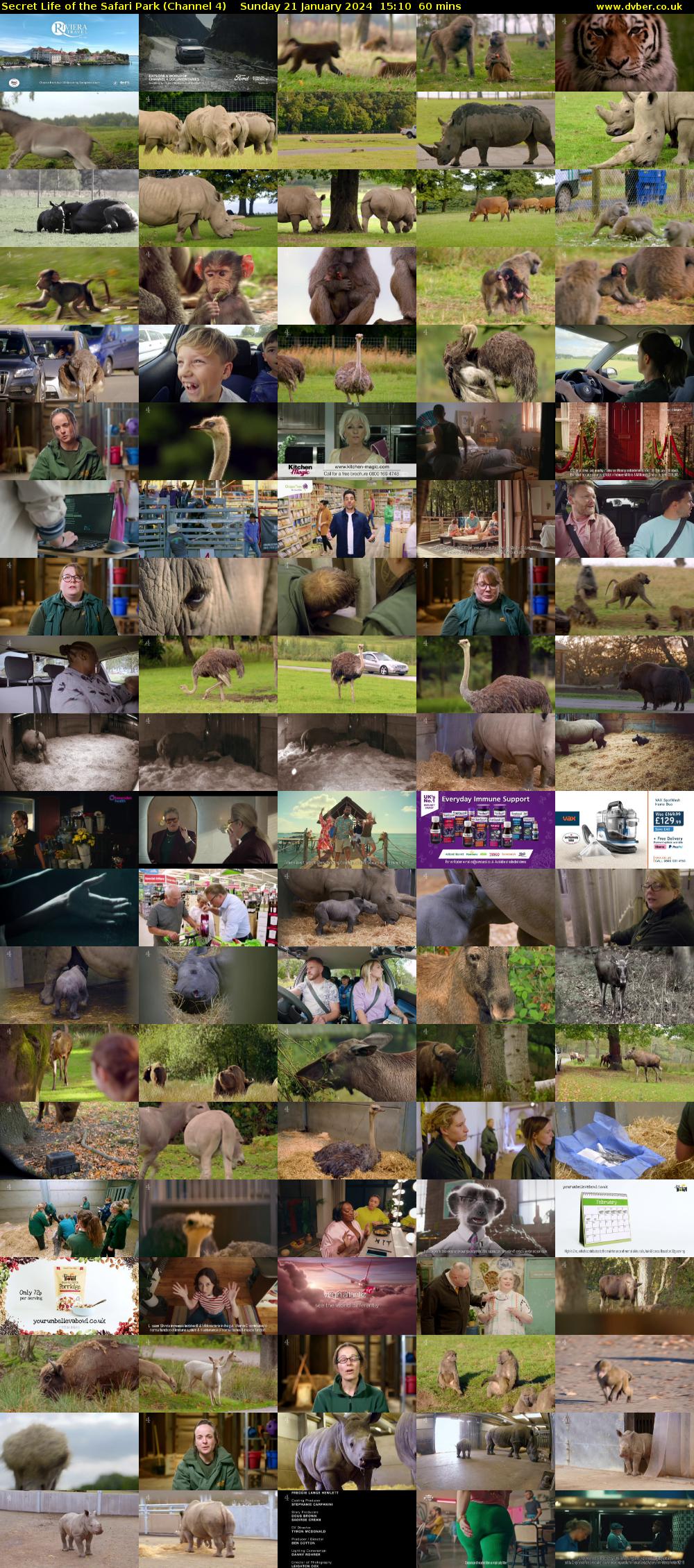 Secret Life of the Safari Park (Channel 4) Sunday 21 January 2024 15:10 - 16:10