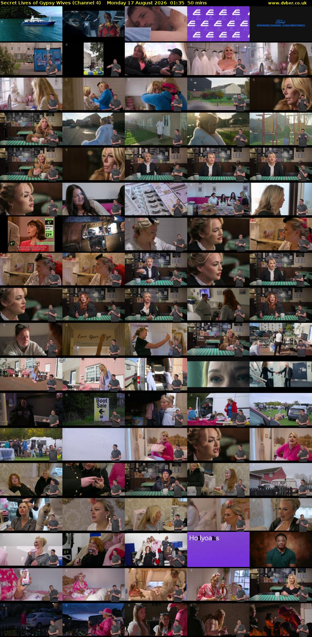 Secret Lives of Gypsy Wives (Channel 4) Monday 17 August 2026 01:35 - 02:25