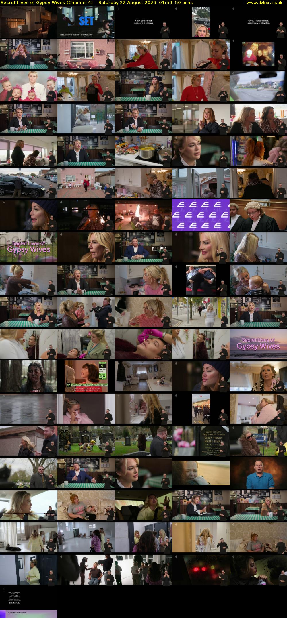 Secret Lives of Gypsy Wives (Channel 4) Saturday 22 August 2026 01:50 - 02:40