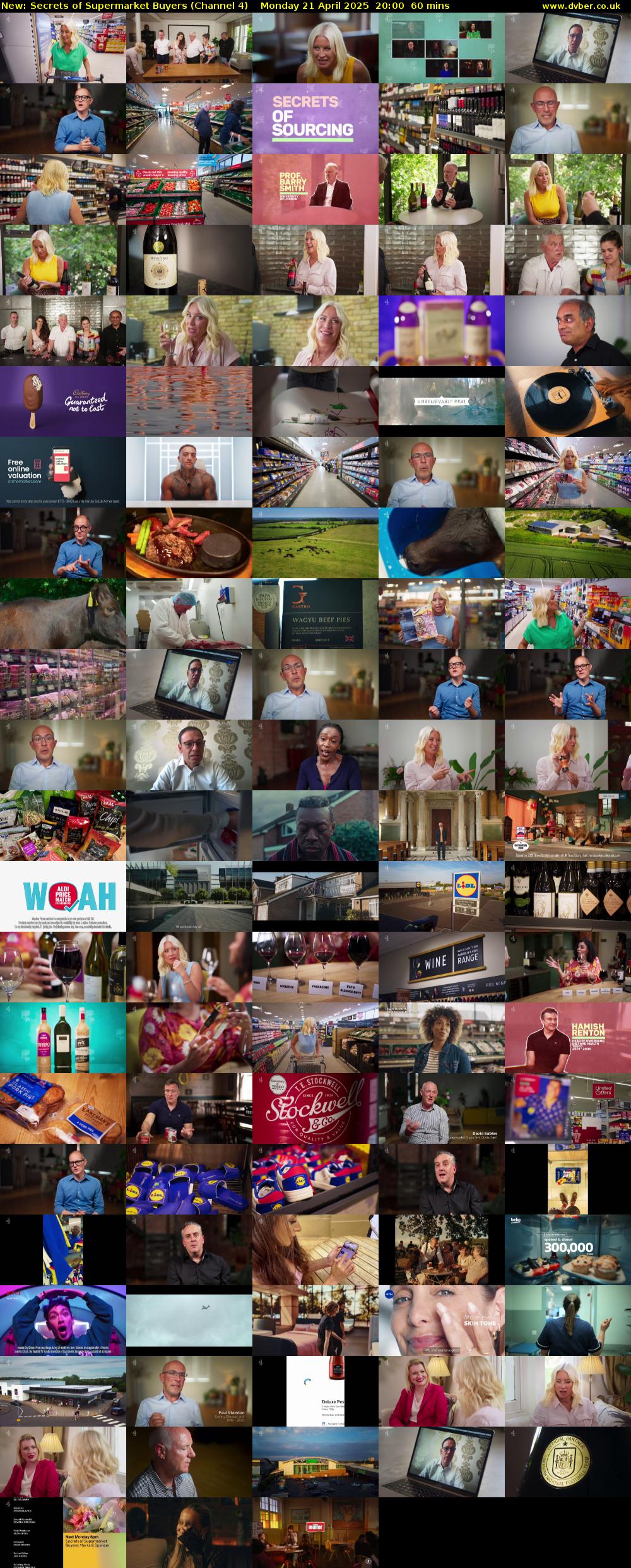 Secrets of Supermarket Buyers (Channel 4) Monday 21 April 2025 20:00 - 21:00