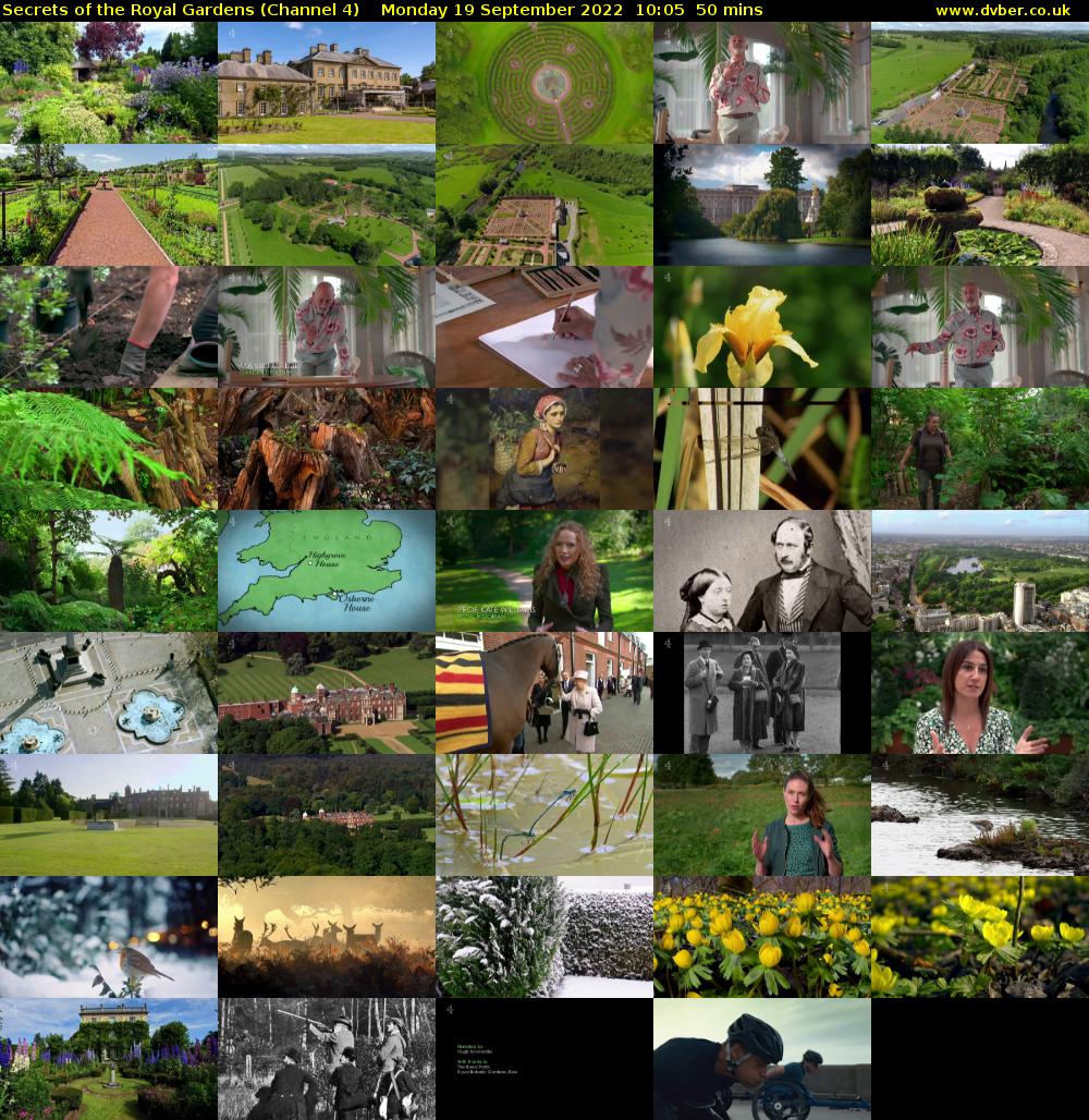 Secrets of the Royal Gardens (Channel 4) Monday 19 September 2022 10:05 - 10:55