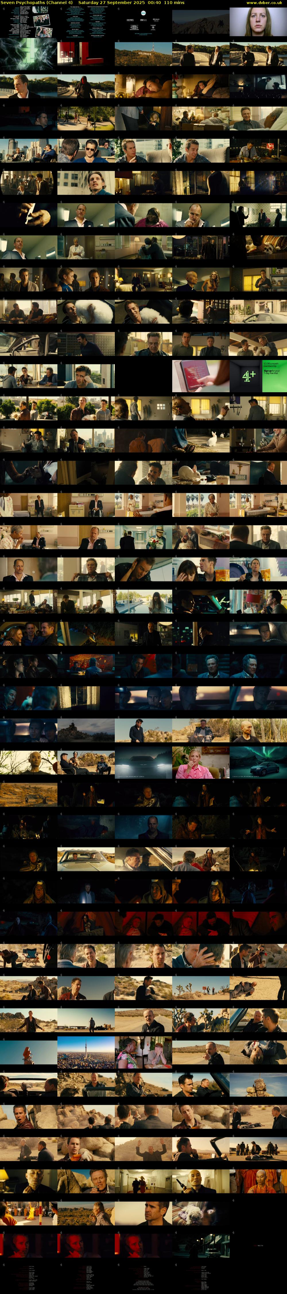 Seven Psychopaths (Channel 4) Saturday 27 September 2025 00:40 - 02:30