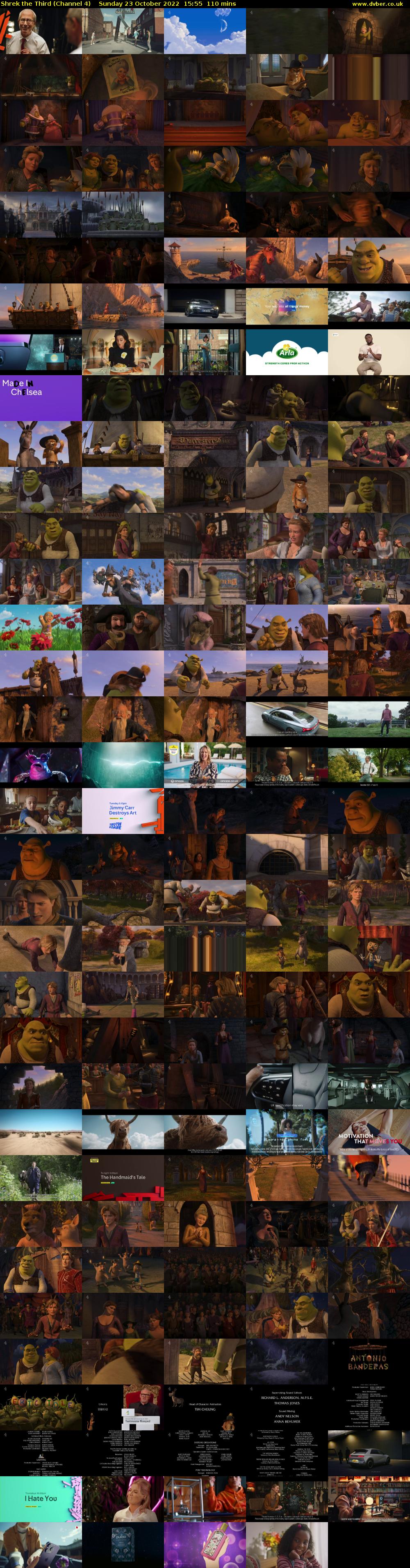 Shrek the Third (Channel 4) Sunday 23 October 2022 15:55 - 17:45