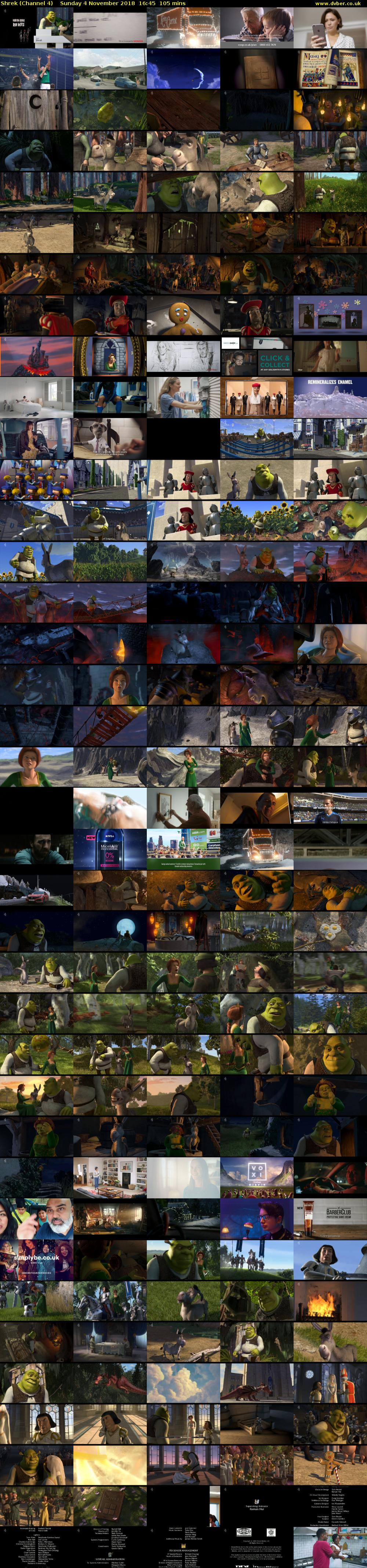 Shrek (Channel 4) Sunday 4 November 2018 16:45 - 18:30
