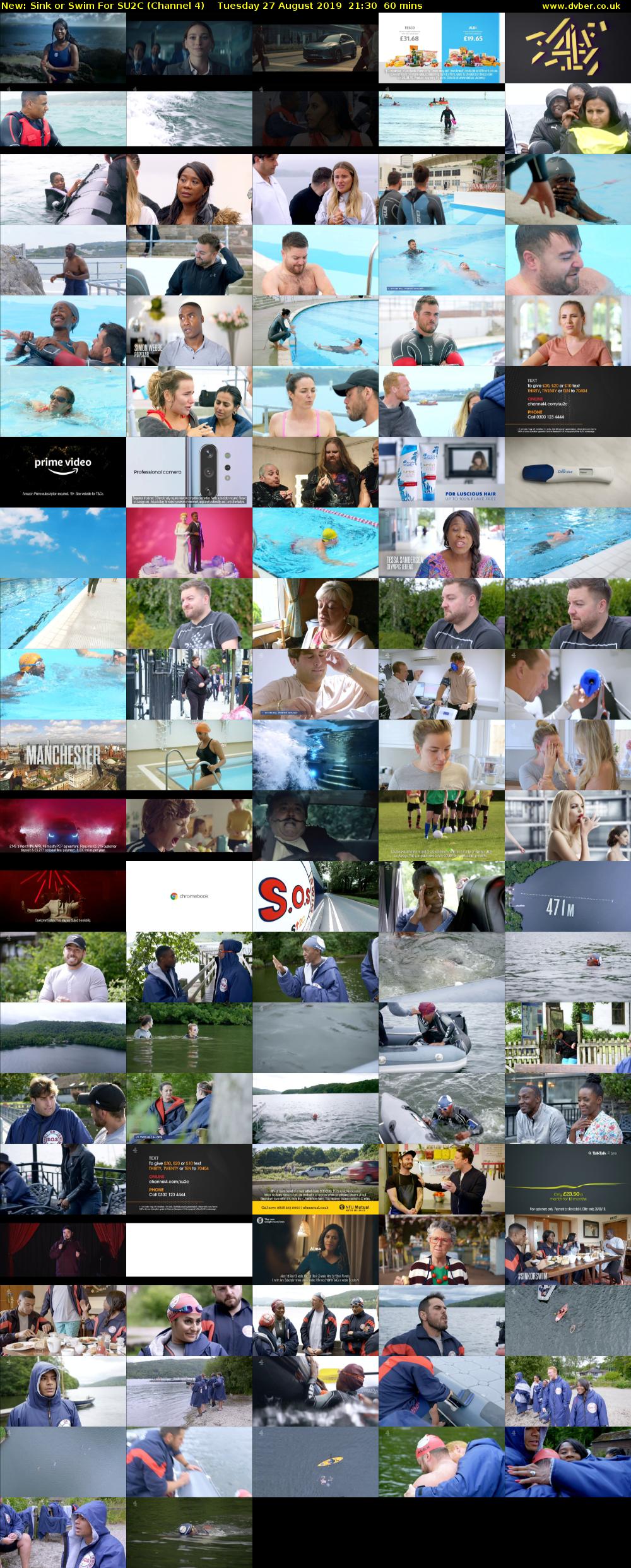 Sink or Swim For SU2C (Channel 4) Tuesday 27 August 2019 21:30 - 22:30