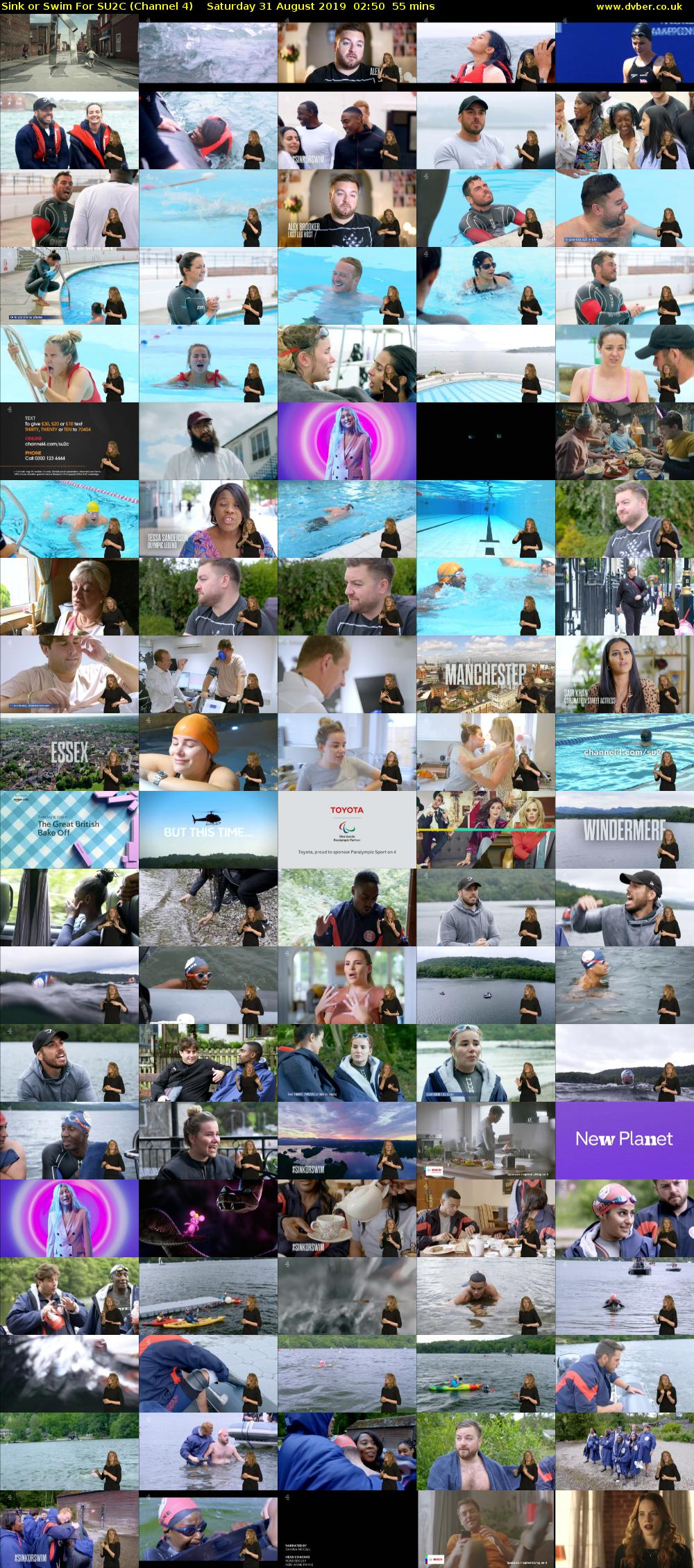 Sink or Swim For SU2C (Channel 4) Saturday 31 August 2019 02:50 - 03:45