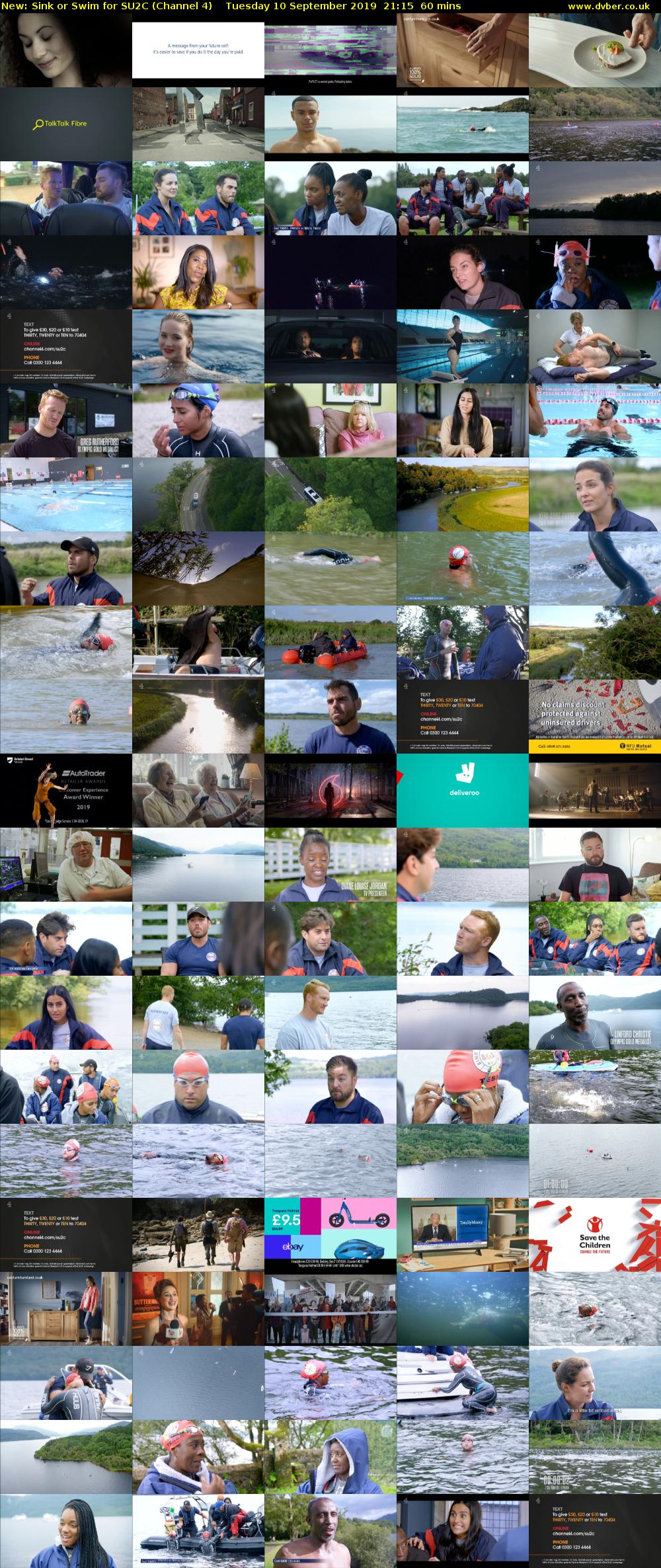 Sink or Swim for SU2C (Channel 4) Tuesday 10 September 2019 21:15 - 22:15