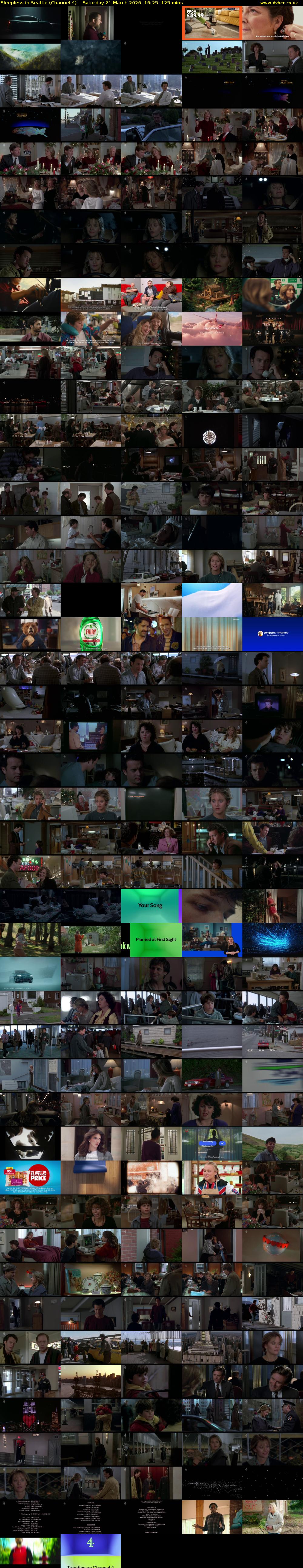 Sleepless in Seattle (Channel 4) Saturday 21 March 2026 16:25 - 18:30