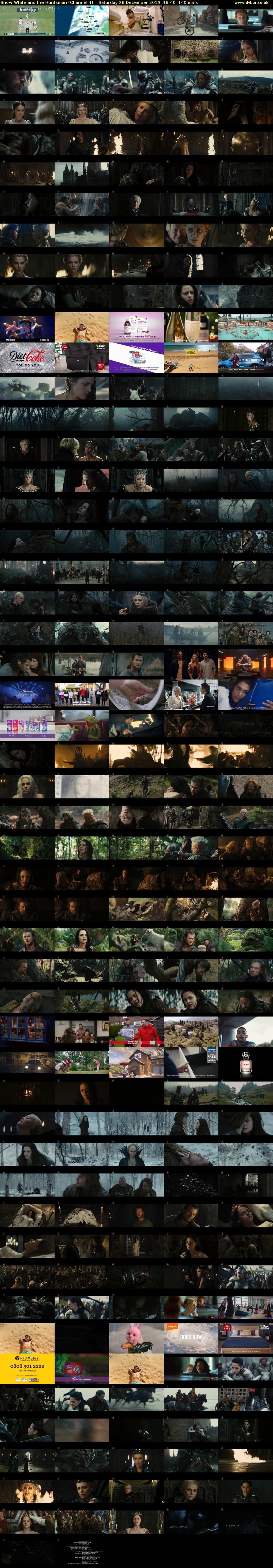 Snow White and the Huntsman (Channel 4) Saturday 28 December 2019 18:40 - 21:00