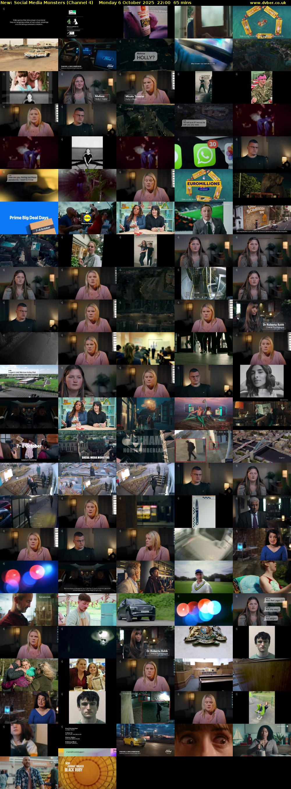 Social Media Monsters (Channel 4) Monday 6 October 2025 22:00 - 23:05