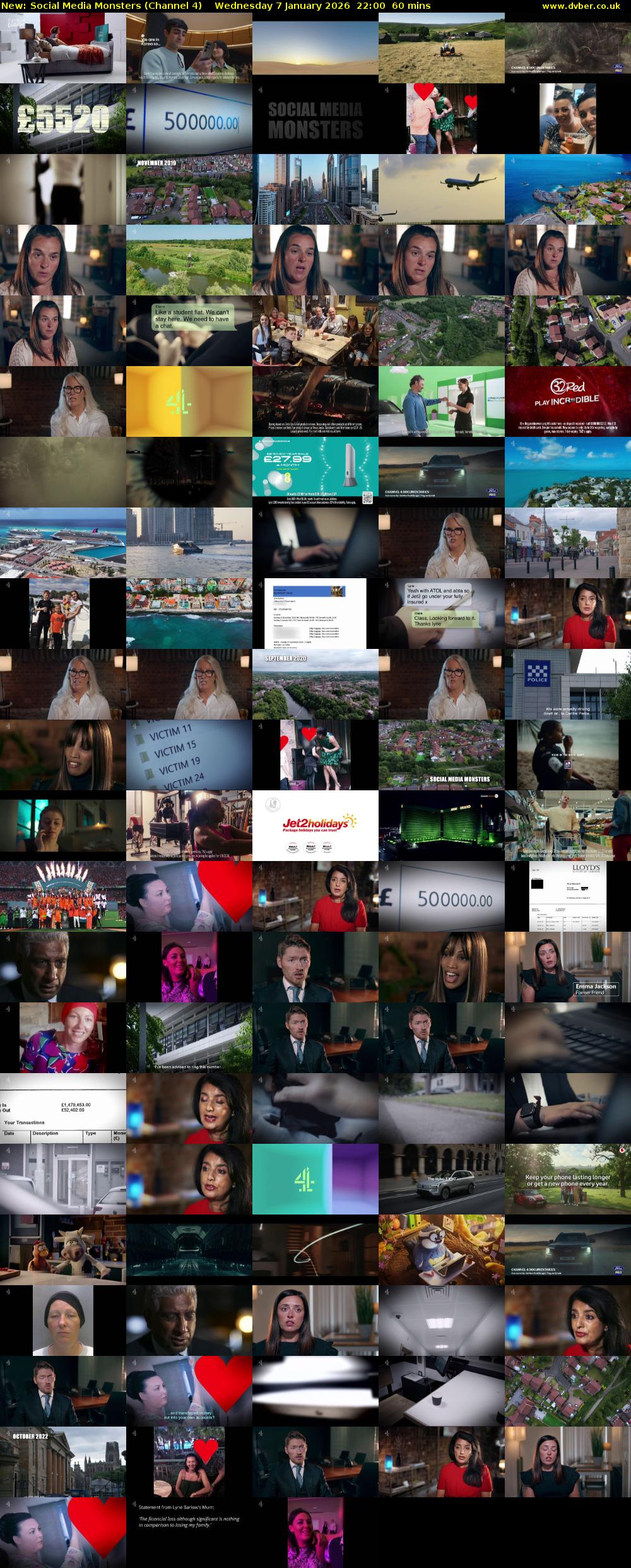 Social Media Monsters (Channel 4) Wednesday 7 January 2026 22:00 - 23:00