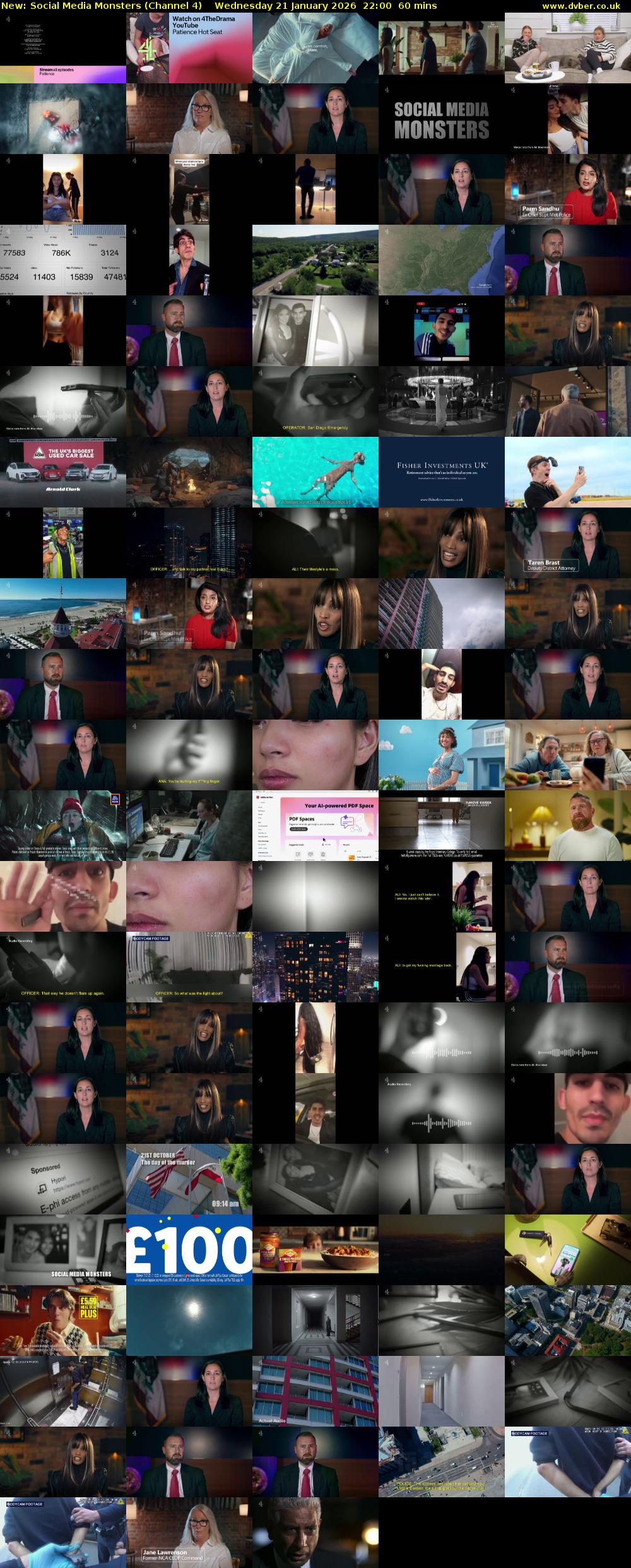 Social Media Monsters (Channel 4) Wednesday 21 January 2026 22:00 - 23:00