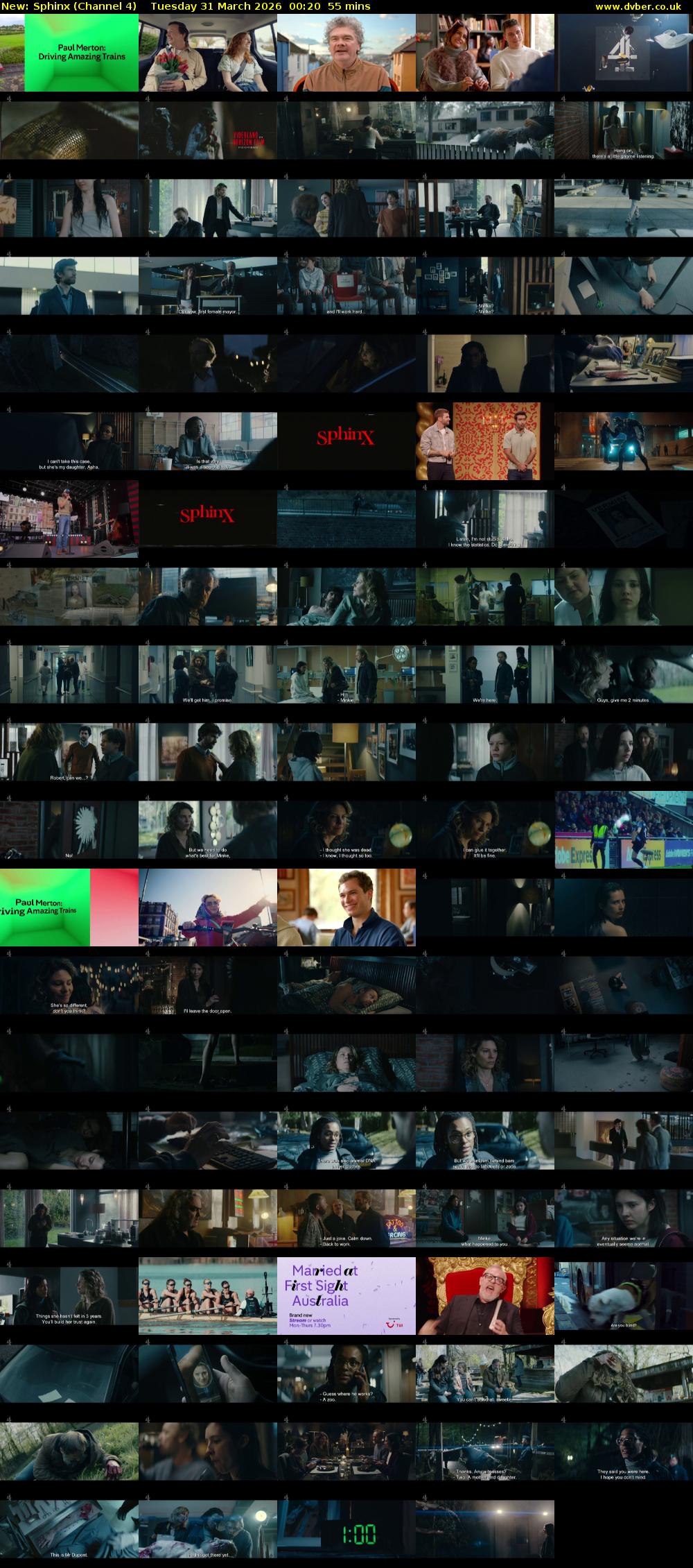 Sphinx (Channel 4) Tuesday 31 March 2026 00:20 - 01:15