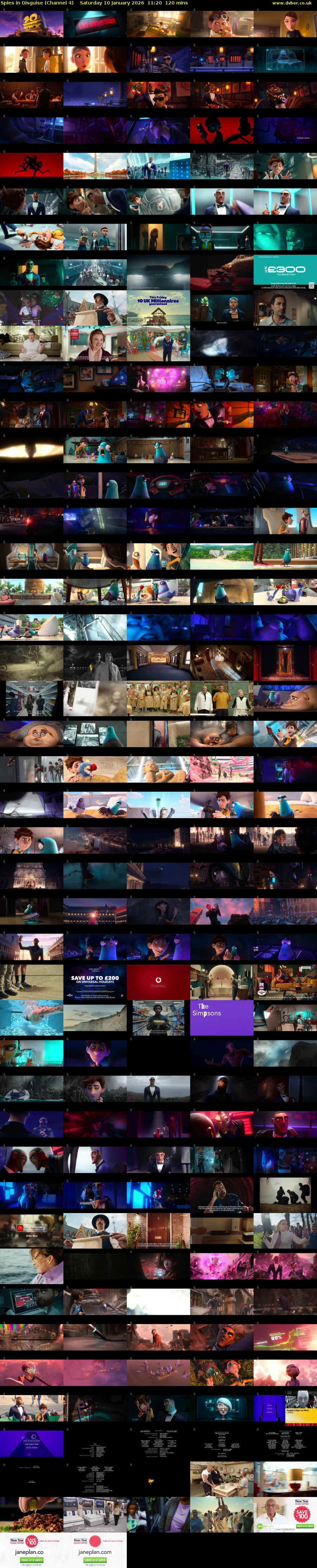 Spies in Disguise (Channel 4) Saturday 10 January 2026 11:20 - 13:20