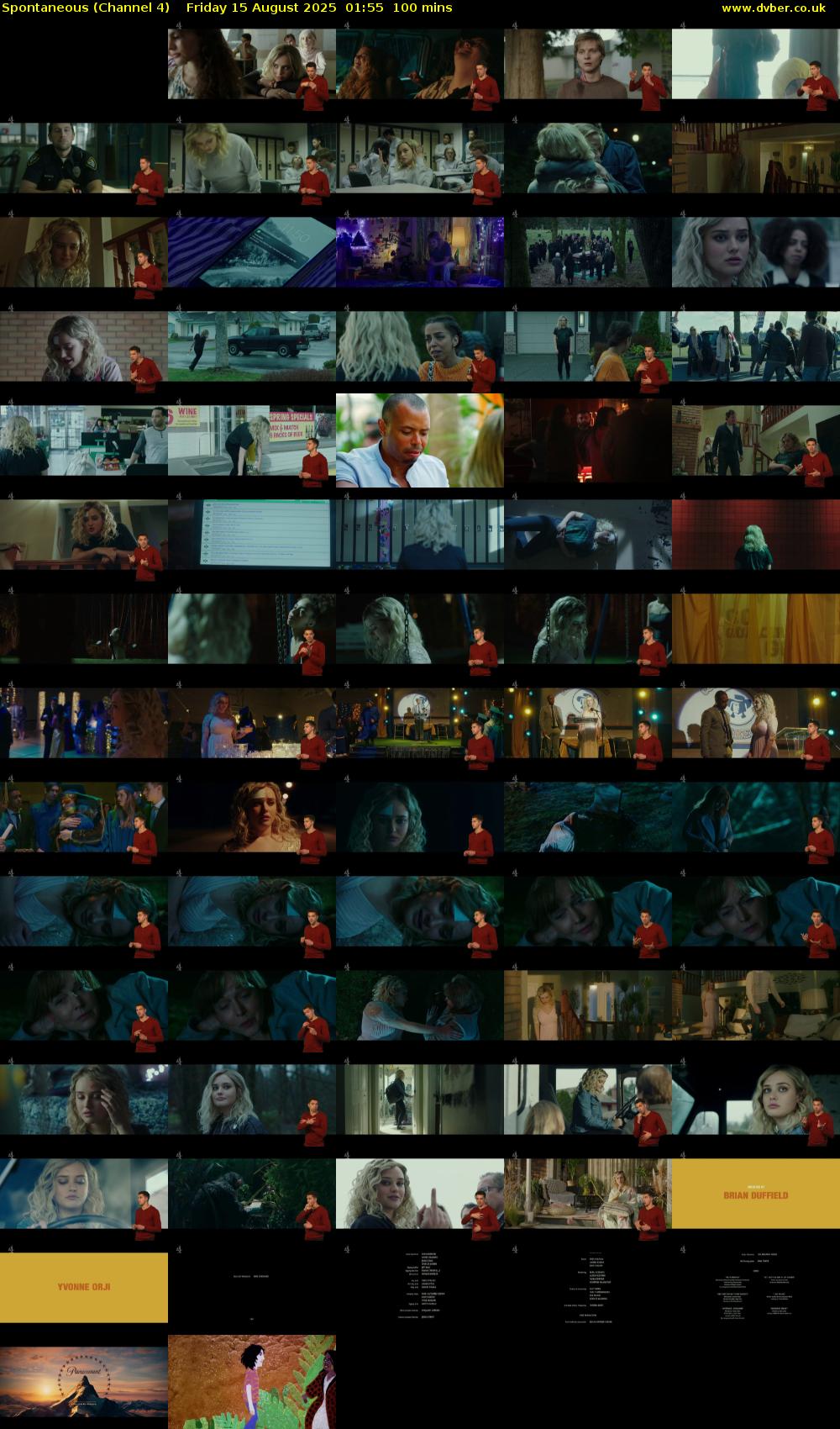 Spontaneous (Channel 4) Friday 15 August 2025 01:55 - 03:35