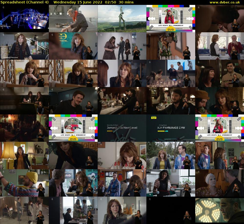 Spreadsheet (Channel 4) Wednesday 15 June 2022 02:50 - 03:20