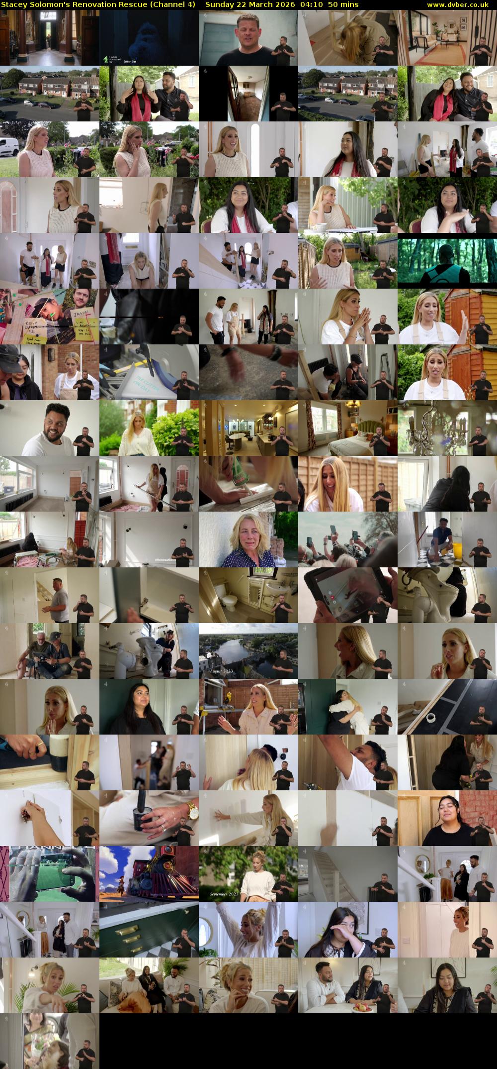 Stacey Solomon's Renovation Rescue (Channel 4) Sunday 22 March 2026 04:10 - 05:00