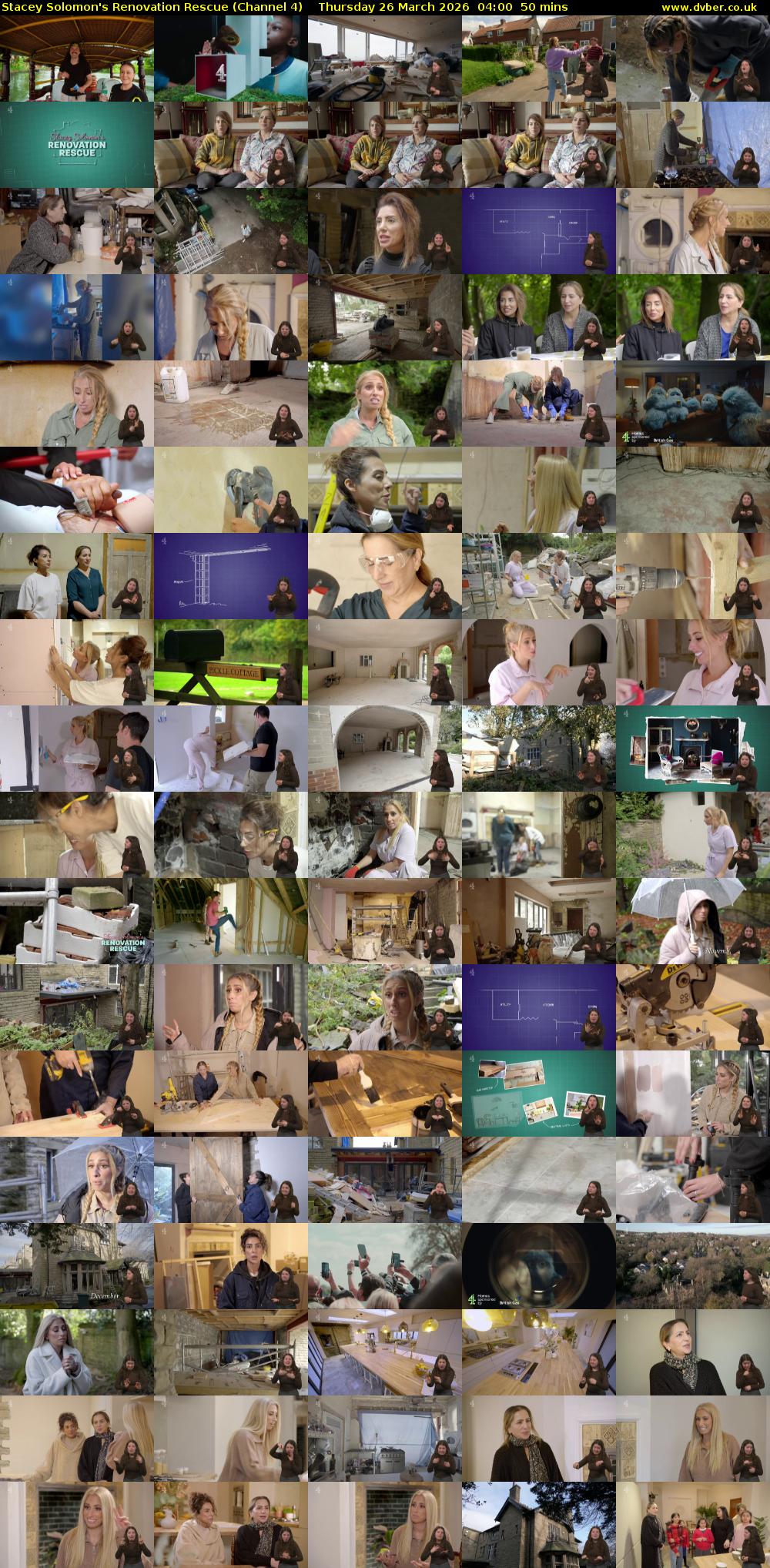 Stacey Solomon's Renovation Rescue (Channel 4) Thursday 26 March 2026 04:00 - 04:50