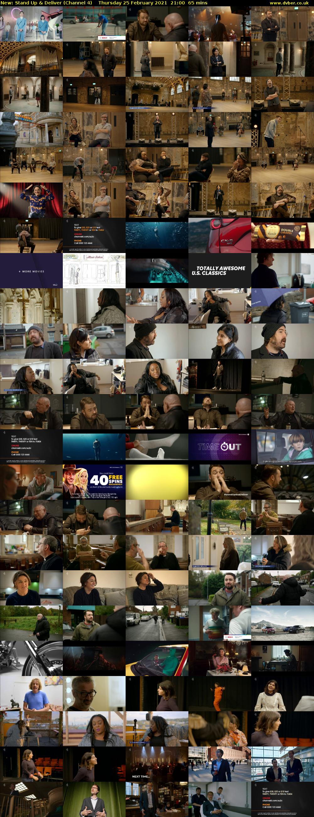 Stand Up & Deliver (Channel 4) Thursday 25 February 2021 21:00 - 22:05