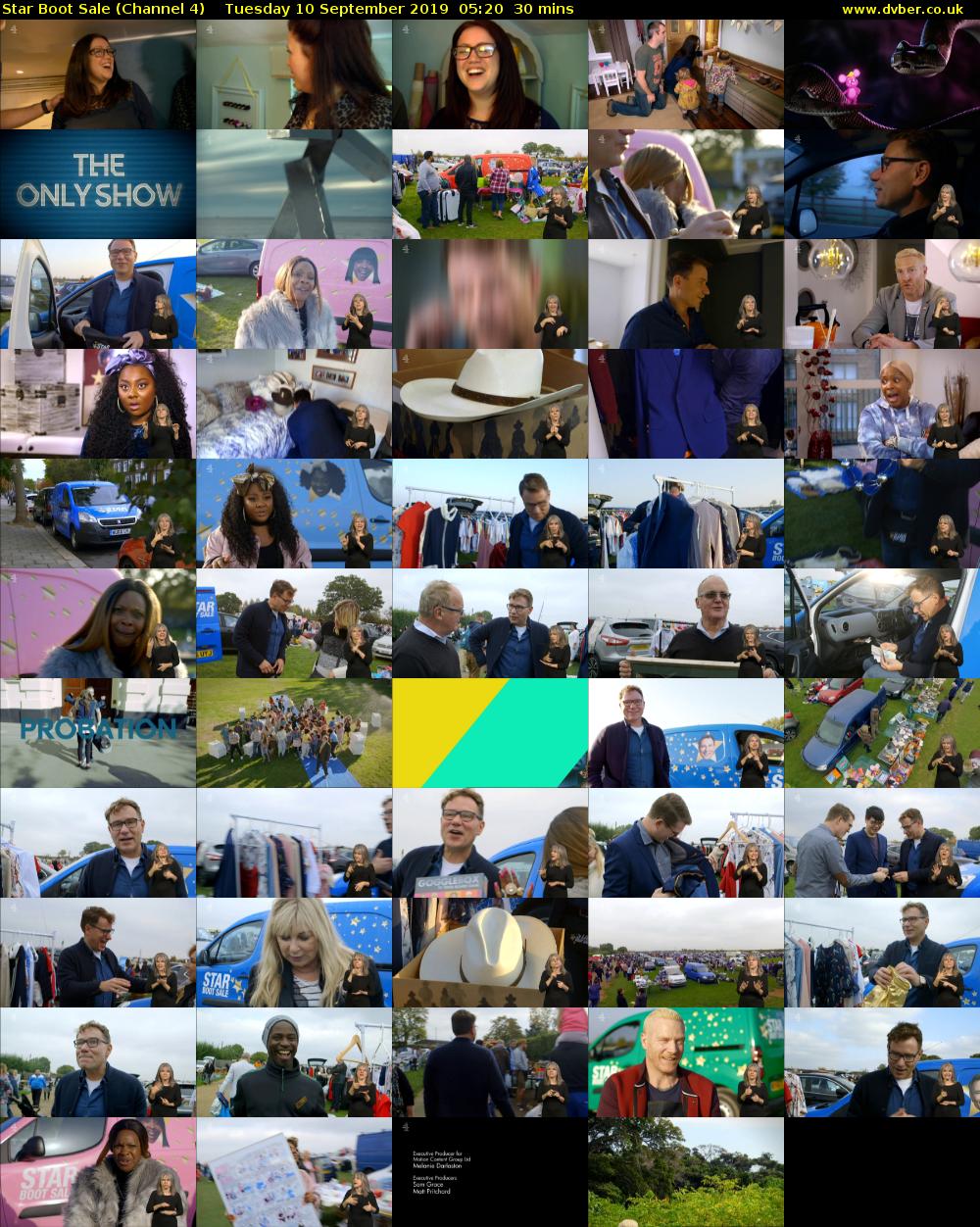 Star Boot Sale (Channel 4) Tuesday 10 September 2019 05:20 - 05:50
