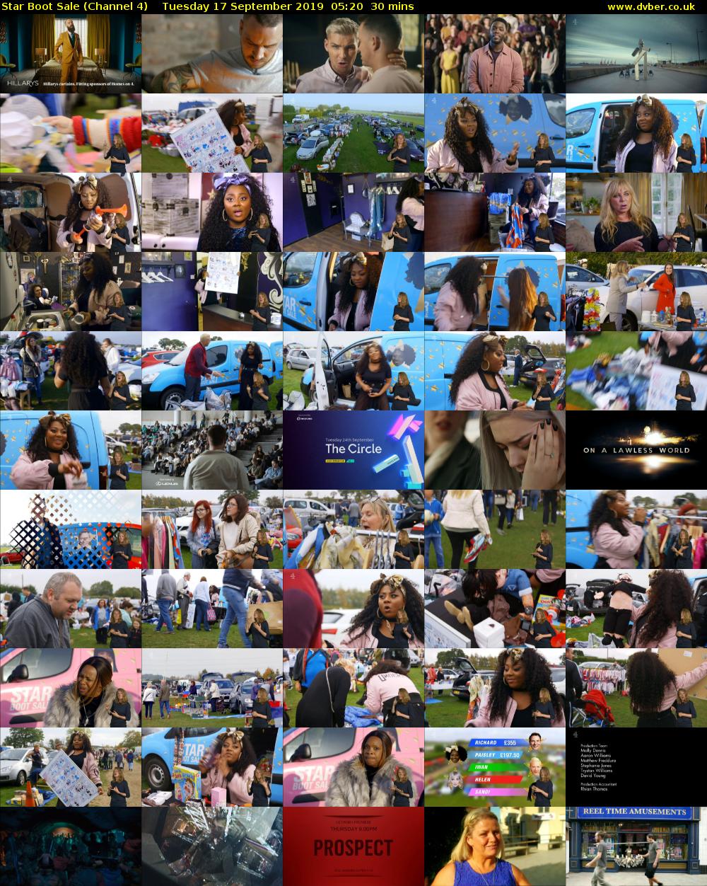Star Boot Sale (Channel 4) Tuesday 17 September 2019 05:20 - 05:50