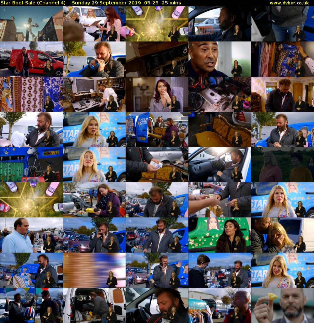 Star Boot Sale (Channel 4) Sunday 29 September 2019 05:25 - 05:50