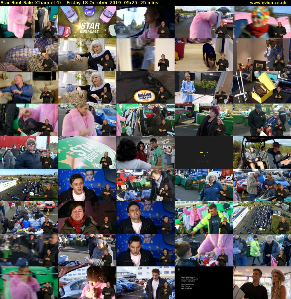 Star Boot Sale (Channel 4) Friday 18 October 2019 05:25 - 05:50