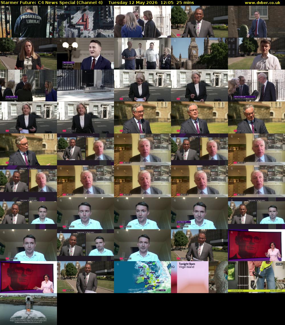 Starmer Future: C4 News Special (Channel 4) Tuesday 12 May 2026 12:05 - 12:30