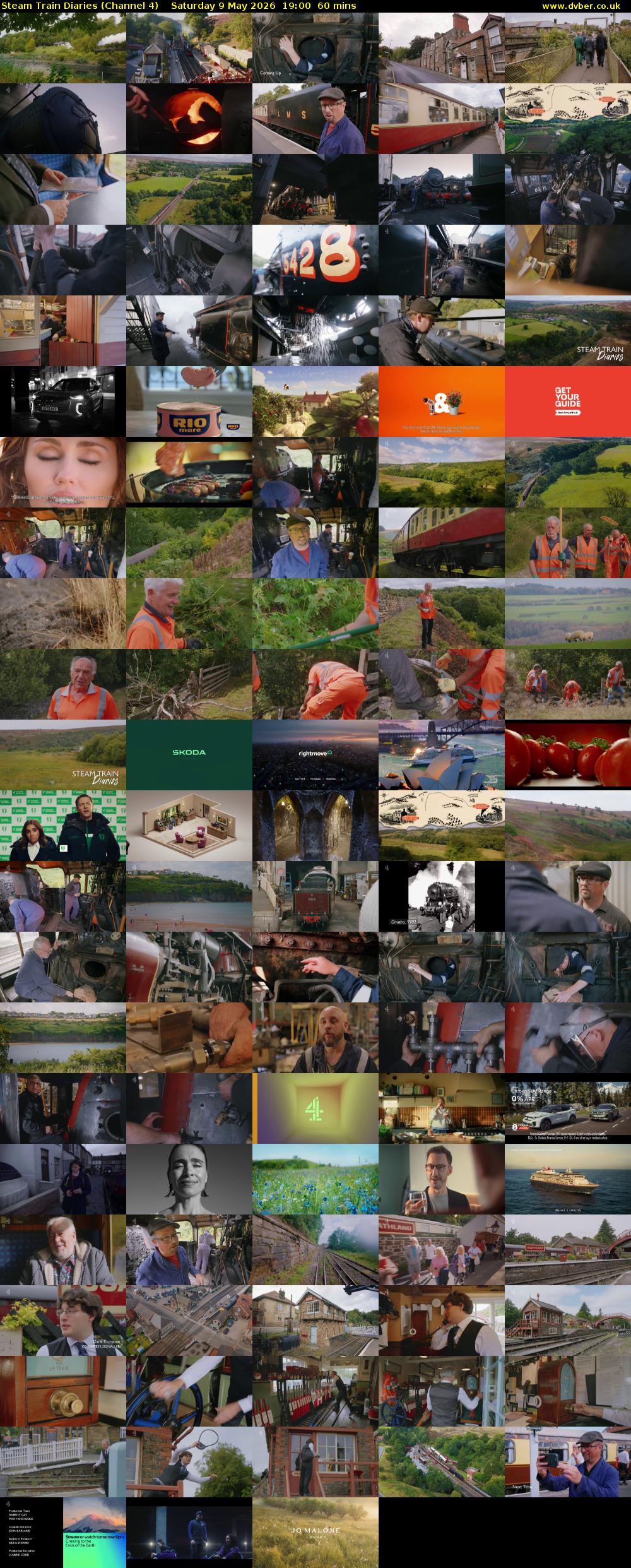 Steam Train Diaries (Channel 4) Saturday 9 May 2026 19:00 - 20:00