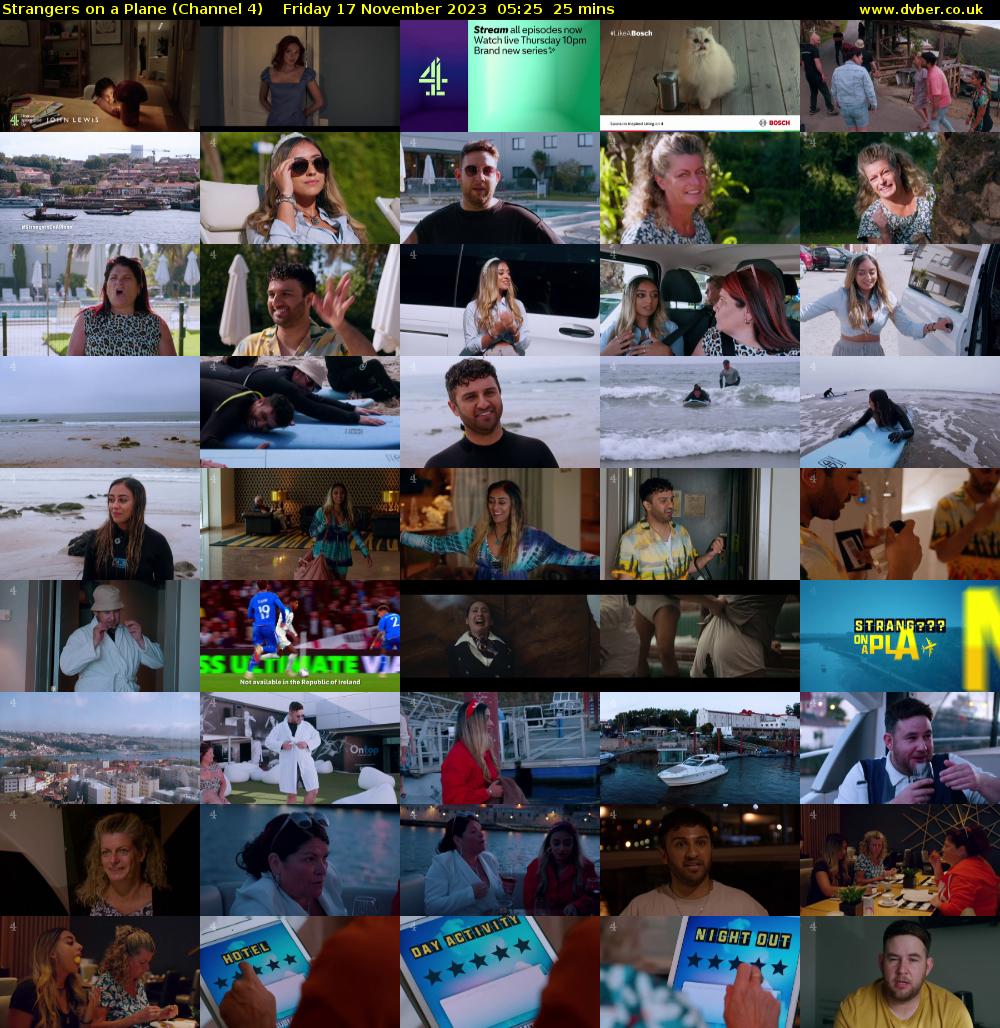Strangers on a Plane (Channel 4) Friday 17 November 2023 05:25 - 05:50