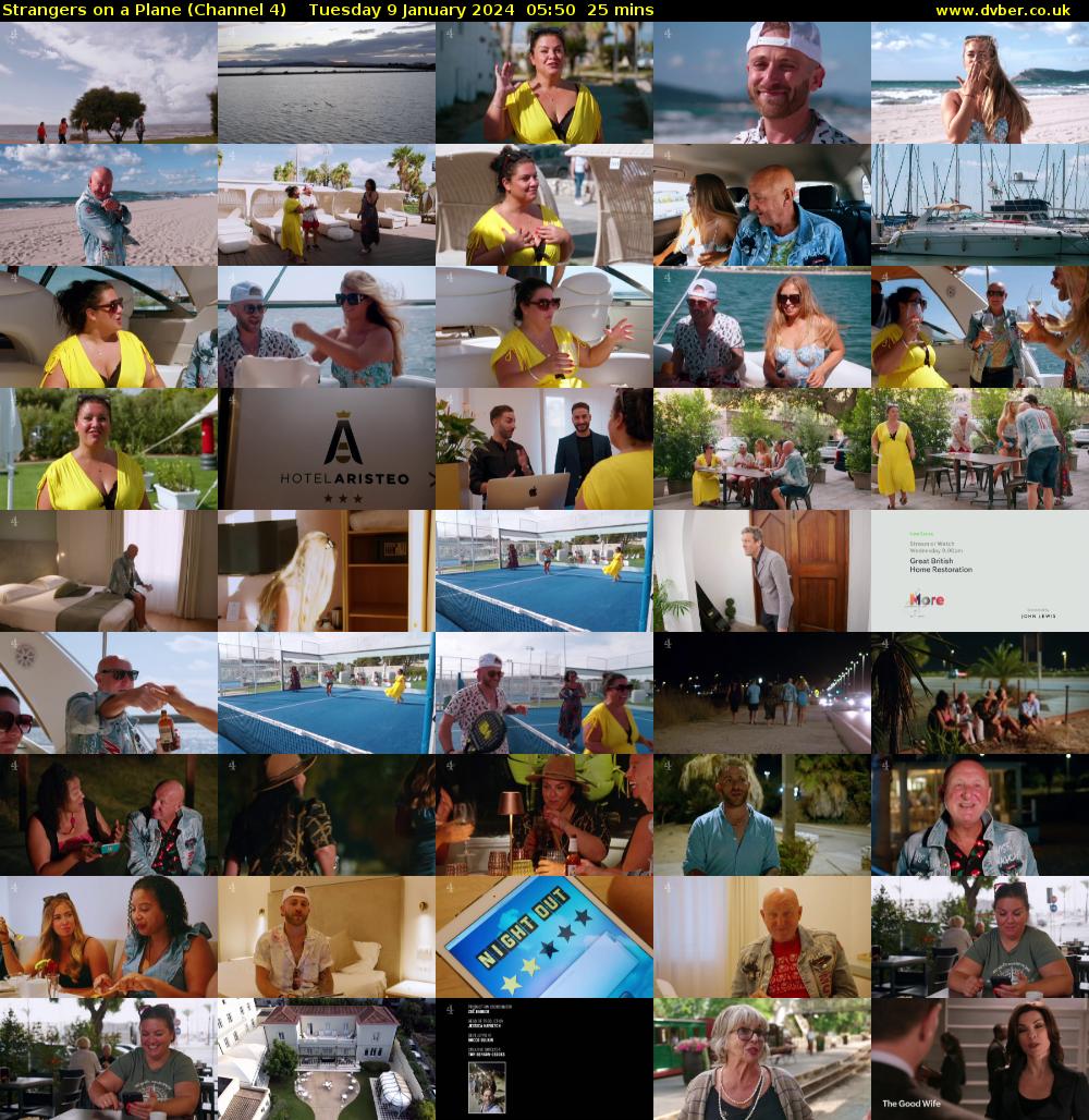Strangers on a Plane (Channel 4) Tuesday 9 January 2024 05:50 - 06:15