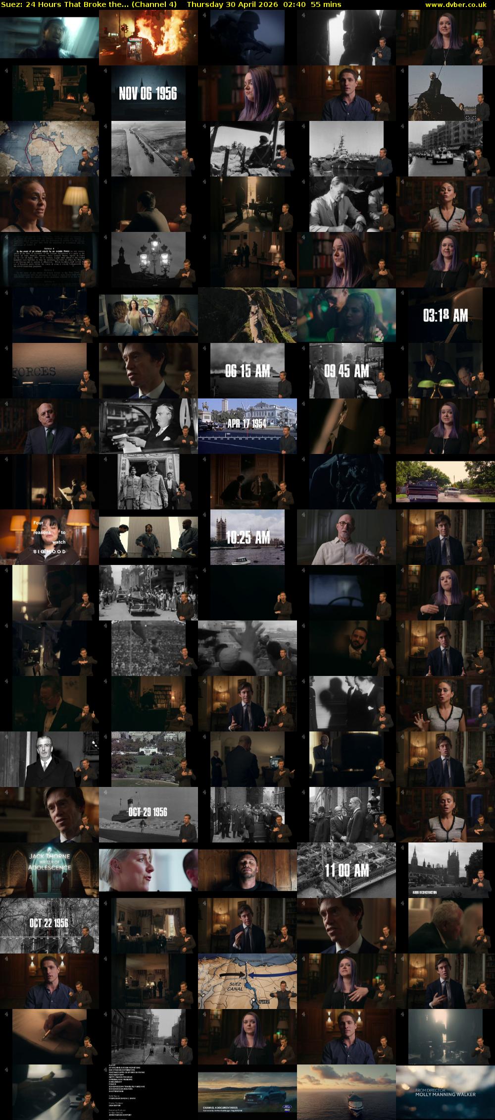 Suez: 24 Hours That Broke the... (Channel 4) Thursday 30 April 2026 02:40 - 03:35