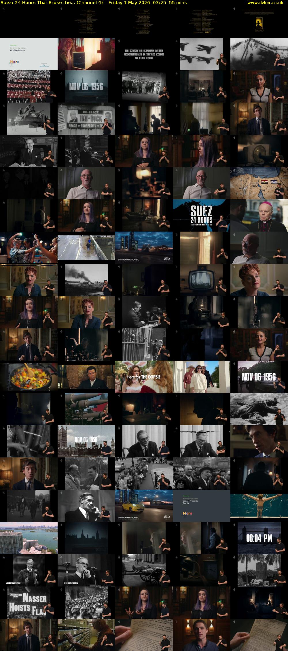 Suez: 24 Hours That Broke the... (Channel 4) Friday 1 May 2026 03:25 - 04:20