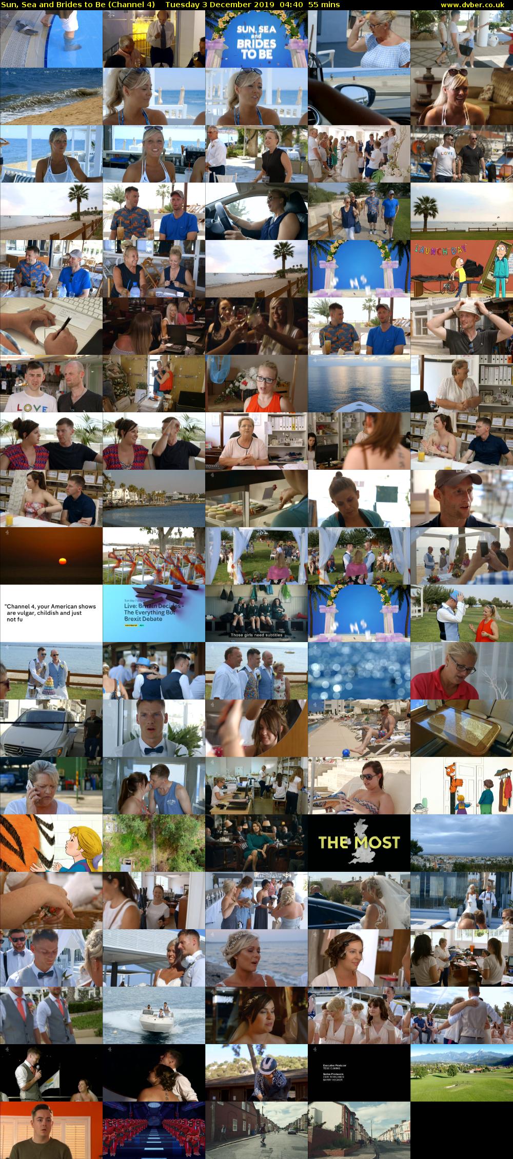 Sun, Sea and Brides to Be (Channel 4) Tuesday 3 December 2019 04:40 - 05:35
