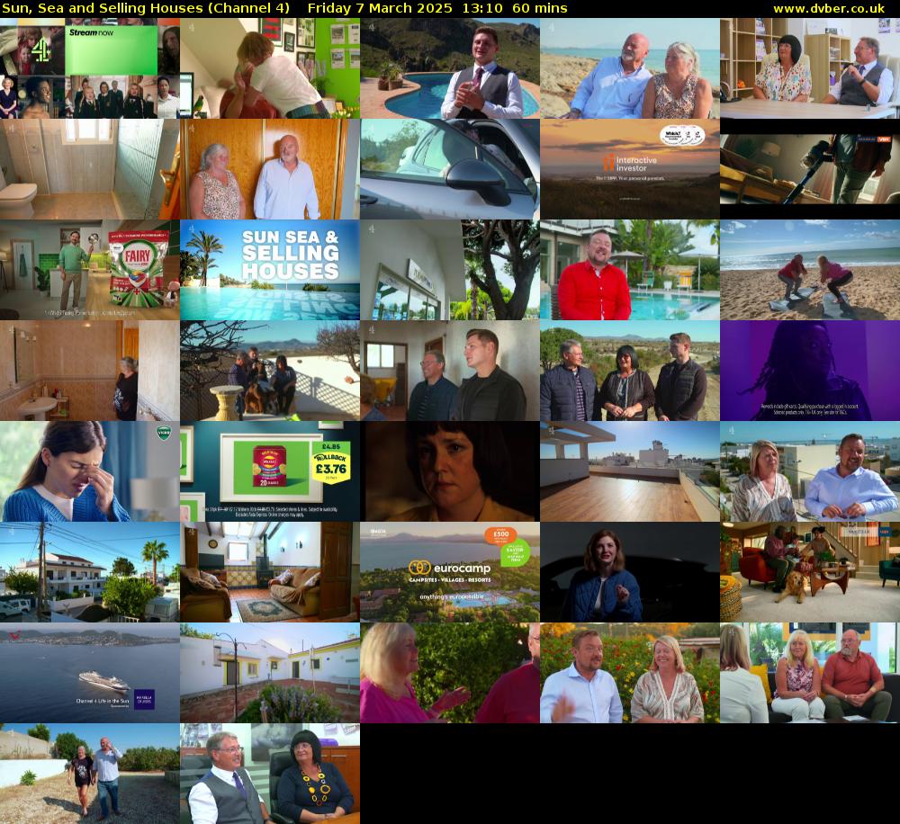 Sun, Sea and Selling Houses (Channel 4) Friday 7 March 2025 13:10 - 14:10