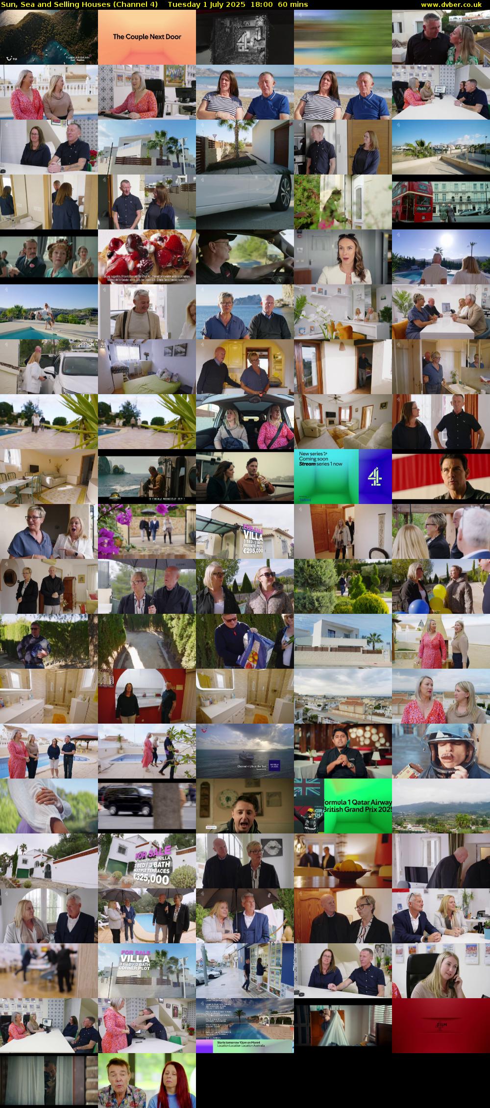 Sun, Sea and Selling Houses (Channel 4) Tuesday 1 July 2025 18:00 - 19:00