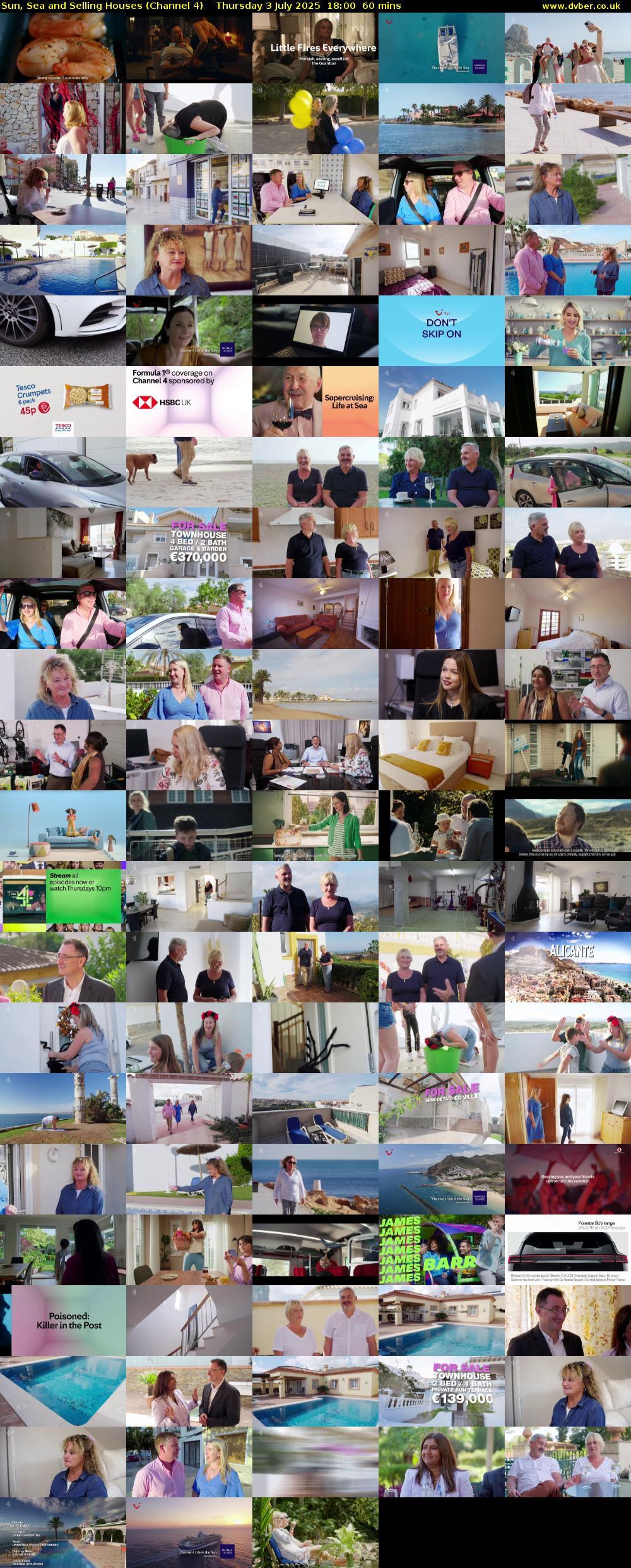Sun, Sea and Selling Houses (Channel 4) Thursday 3 July 2025 18:00 - 19:00