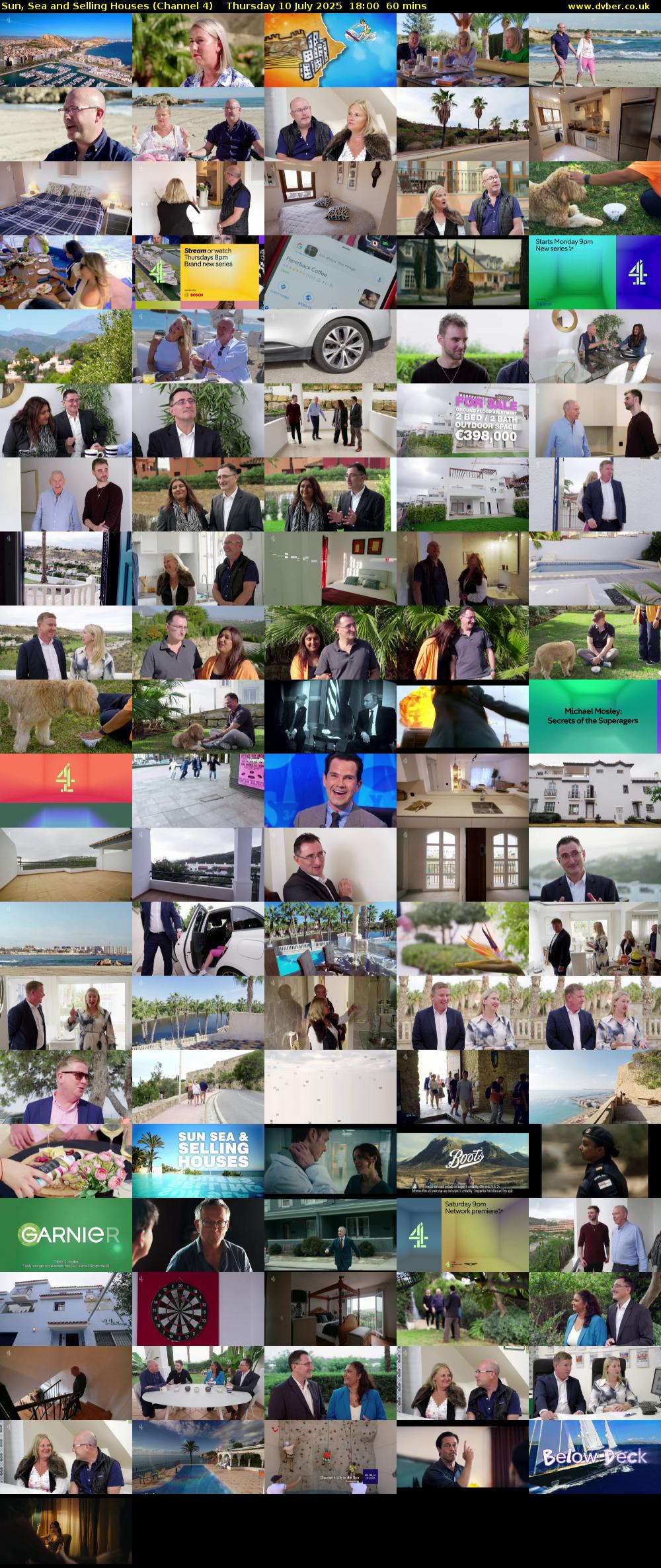 Sun, Sea and Selling Houses (Channel 4) Thursday 10 July 2025 18:00 - 19:00