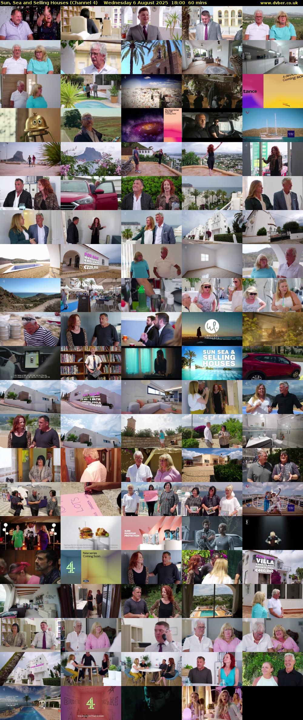 Sun, Sea and Selling Houses (Channel 4) Wednesday 6 August 2025 18:00 - 19:00