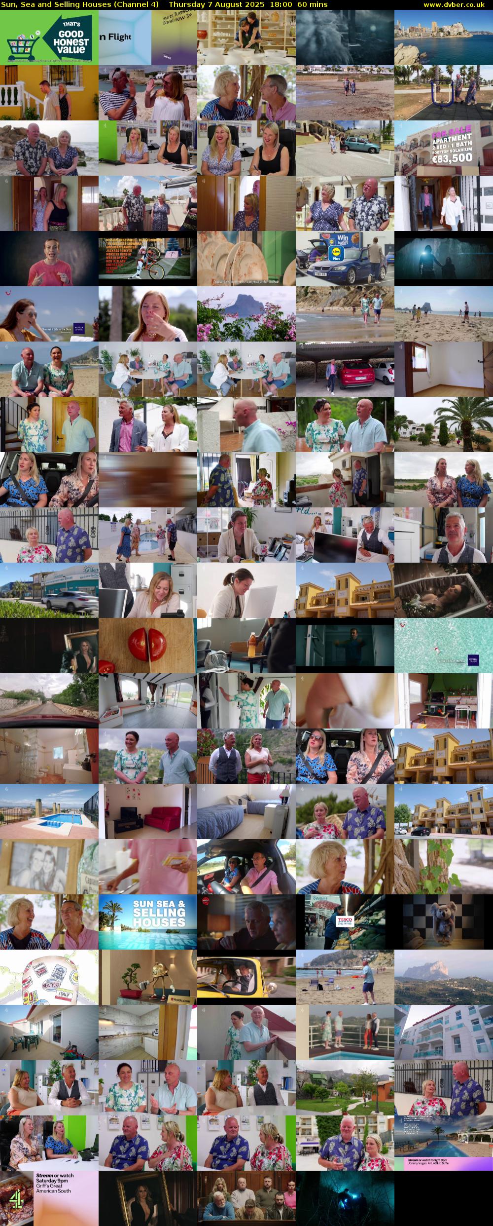 Sun, Sea and Selling Houses (Channel 4) Thursday 7 August 2025 18:00 - 19:00