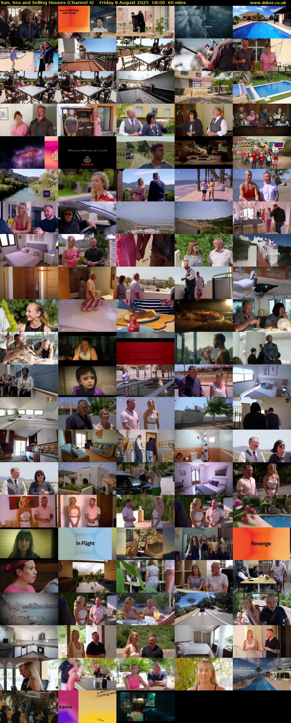 Sun, Sea and Selling Houses (Channel 4) Friday 8 August 2025 18:00 - 19:00