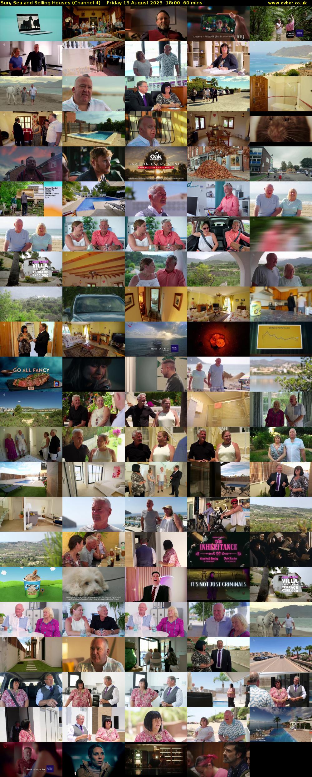 Sun, Sea and Selling Houses (Channel 4) Friday 15 August 2025 18:00 - 19:00