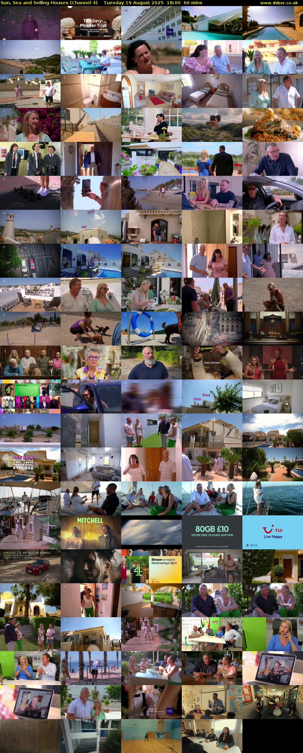 Sun, Sea and Selling Houses (Channel 4) Tuesday 19 August 2025 18:00 - 19:00