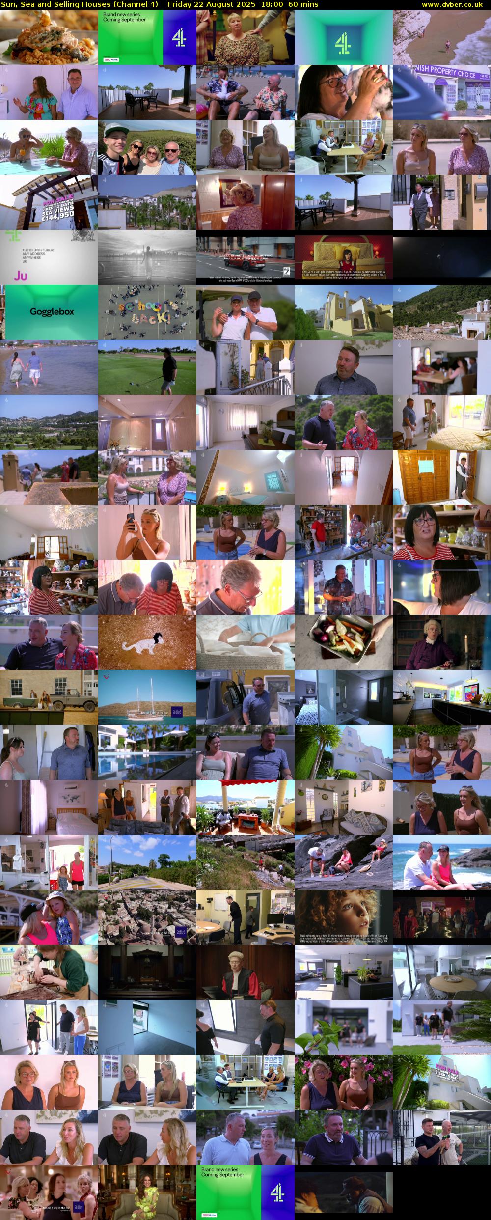 Sun, Sea and Selling Houses (Channel 4) Friday 22 August 2025 18:00 - 19:00
