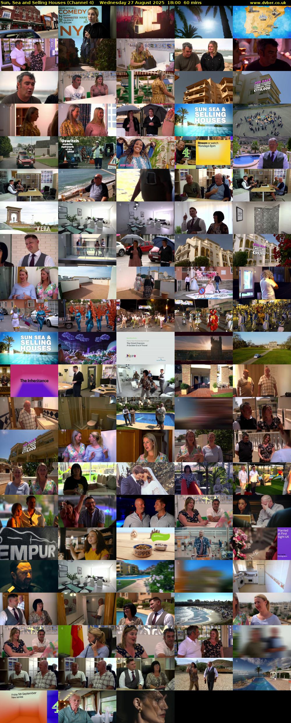 Sun, Sea and Selling Houses (Channel 4) Wednesday 27 August 2025 18:00 - 19:00