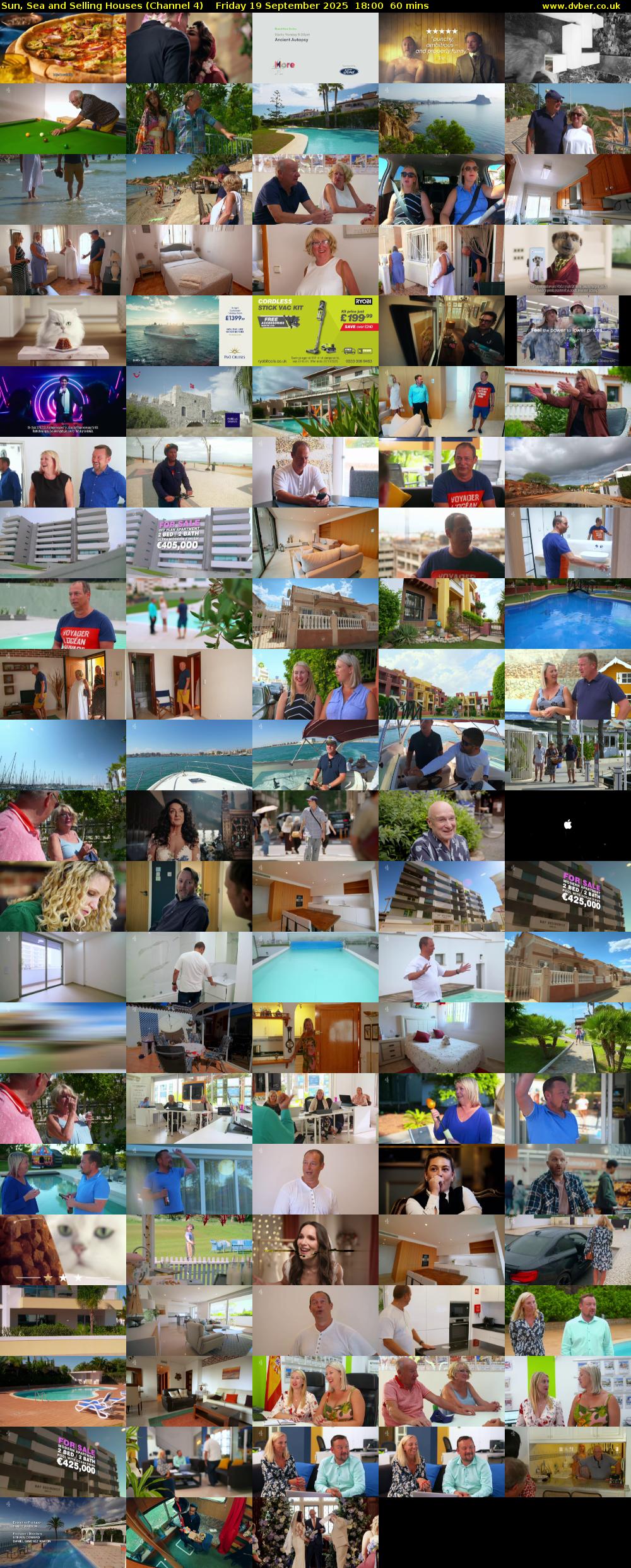 Sun, Sea and Selling Houses (Channel 4) Friday 19 September 2025 18:00 - 19:00