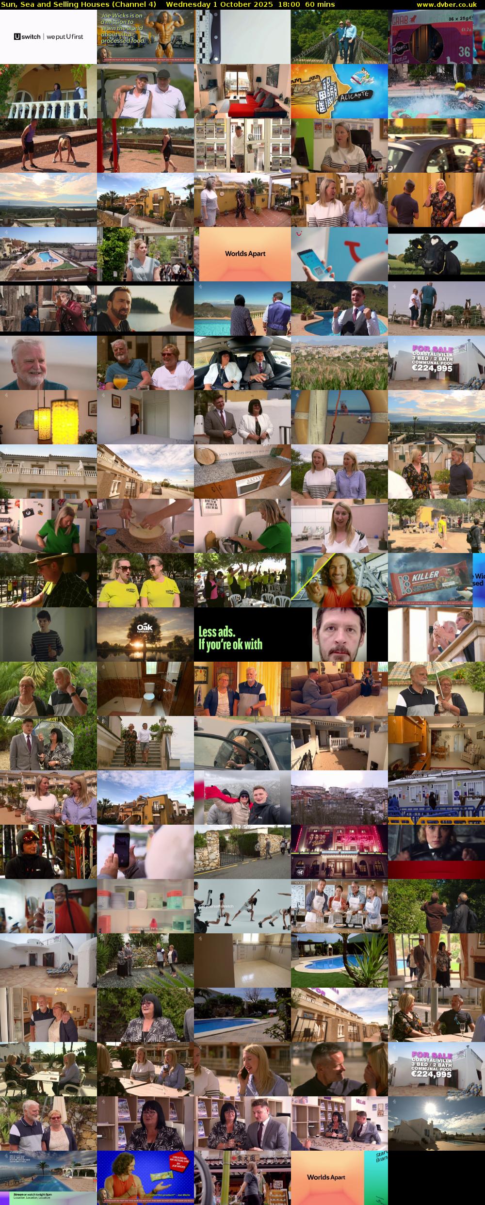 Sun, Sea and Selling Houses (Channel 4) Wednesday 1 October 2025 18:00 - 19:00
