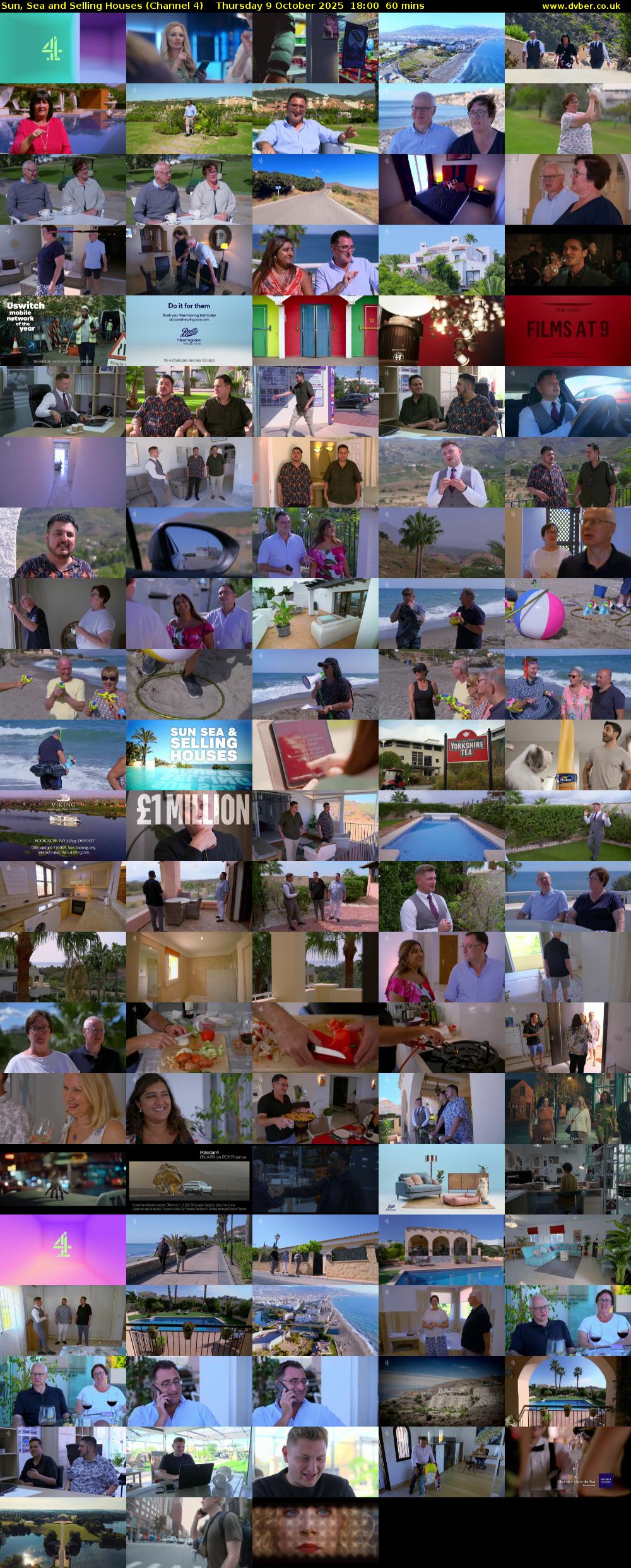 Sun, Sea and Selling Houses (Channel 4) Thursday 9 October 2025 18:00 - 19:00